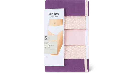 Essentials Damen-Slip Midi, 5er-Pack