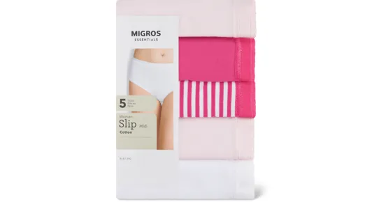 Essentials Damen-Slip-Mini, -Midi, -Maxi oder -Hipster, 5er-Pack
