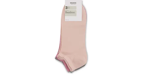 Essentials Damen-Sneaker-Socken Bamboo, 3er-Pack