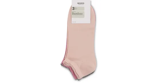 Essentials Damen-Sneaker-Socken Bamboo, 3er-Pack
