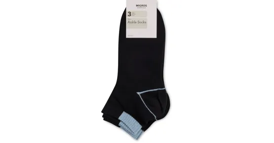 Essentials Herren-Kurzsocken, 3er-Pack