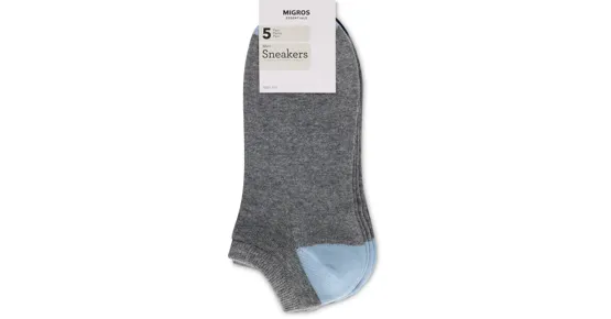 Essentials Herren-Sneaker-Socken, 5er-Pack