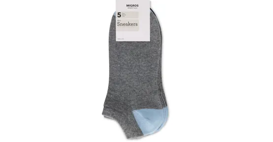 Essentials Herren-Sneaker-Socken, 5er-Pack