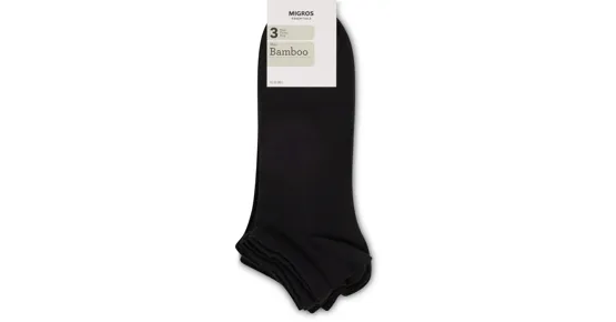 Essentials Herren-Sneaker-Socken Bamboo, 3er-Pack