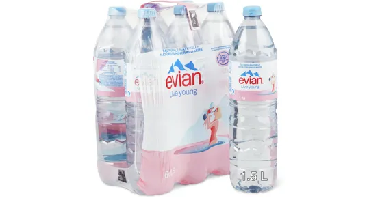 Evian Mineralwasser, 6er-Pack
