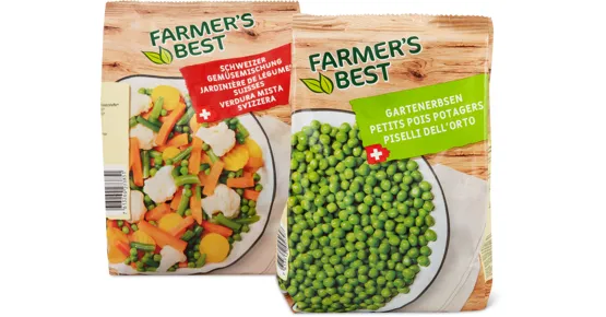 Farmer’s Best-Gartenerbsen oder -Schweizer Gemüsemischung, IP-SUISSE