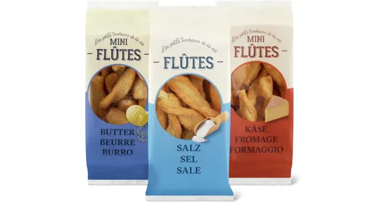 Flûtes und Butterstängel