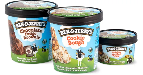 Gesamtes Ben & Jerry's Sortiment