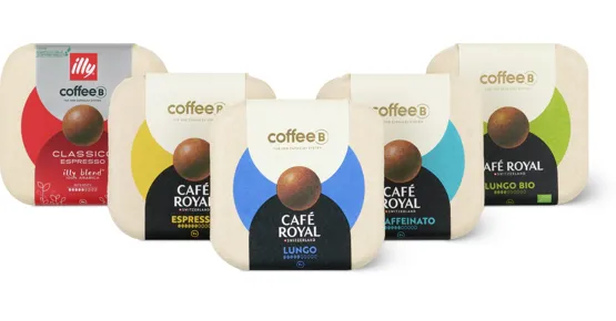 Gesamtes CoffeeB Sortiment