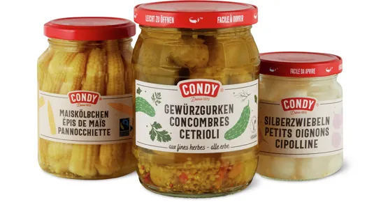Gesamtes Condy-Essiggemüse- und -Antipasti-Sortiment