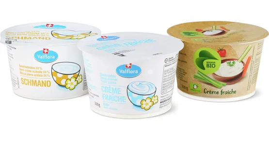 Gesamtes Crème fraîche- und Schmand-Sortiment