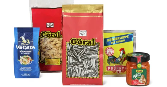 Gesamtes Dona, Göral und Podravka Sortiment