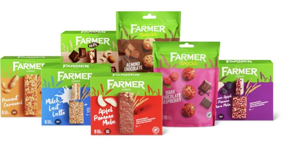 Gesamtes Farmer-Getreidestängel- und -Snacks-Sortiment