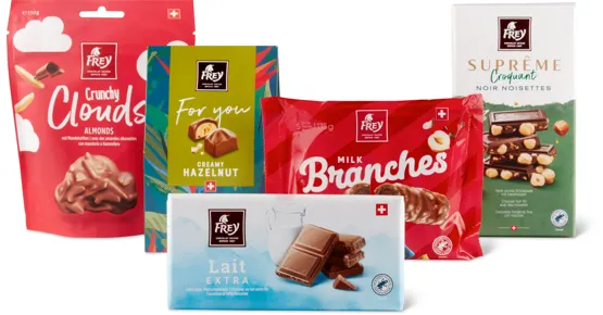 Gesamtes Frey Schokoladen-Sortiment