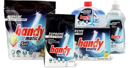 Gesamtes Handymatic Supreme Sortiment
