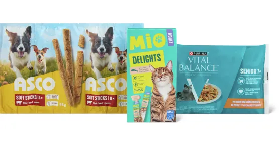 Gesamtes Hunde- und Katzenfutter-Sortiment