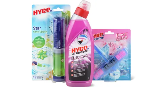 Gesamtes Hygo WC Sortiment