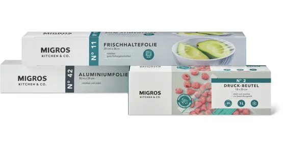 Gesamtes Kitchen & Co.-Folien- und -Beutel-Sortiment