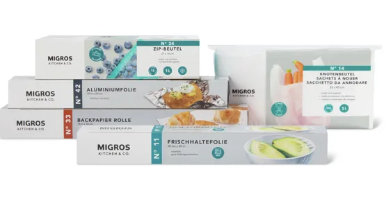 Gesamtes Kitchen & Co.-Folien- und -Beutel-Sortiment