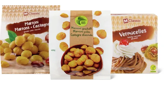 Gesamtes Marroni- und Vermicelles-Sortiment