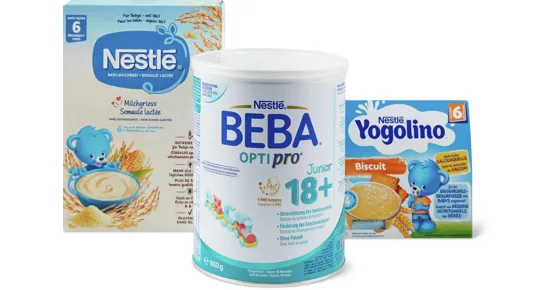 Gesamtes Nestlé Babynahrungs-Sortiment