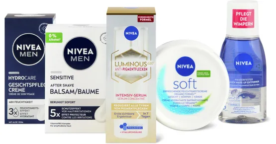 Gesamtes Nivea-Gesichtspflege- und -Allzweck-Cremen-Sortiment