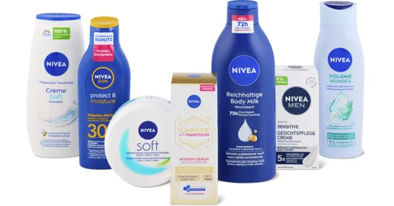 Gesamtes Nivea Sortiment
