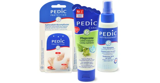 Gesamtes Pedic- und Compeed-Sortiment