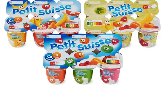 Gesamtes Petit Suisse Sortiment