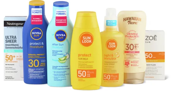 Gesamtes Sonnenschutz-Sortiment