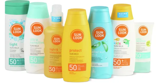 Gesamtes Sun Look Sortiment