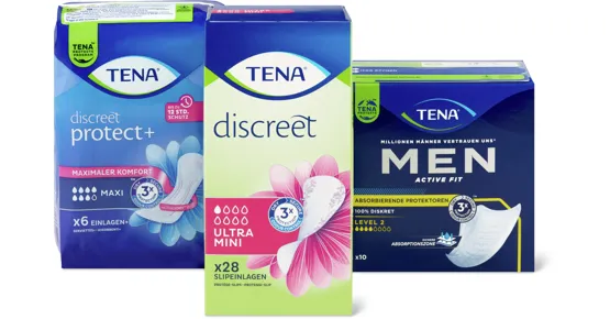 Gesamtes Tena Sortiment