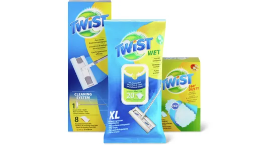 Gesamtes Twist Bodenreinigungs-Sortiment