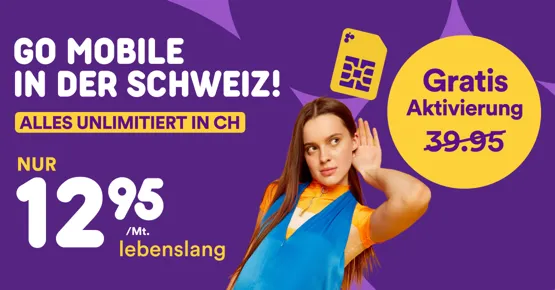 GoMo: Gratis Aktivierung (CHF 0 statt CHF 39.95)