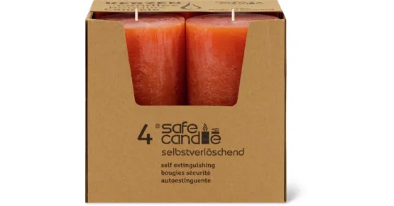 Home Raureifkerzen, 4er-Pack