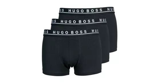 Hugo Boss Herren-Boxershorts, schwarz, 3er-Pack