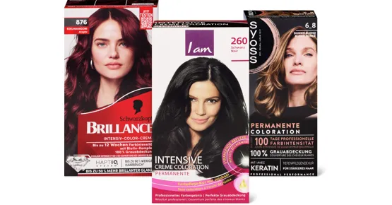 I am-, Kétec-, Schwarzkopf- und Syoss-Colorationen-Sortiment