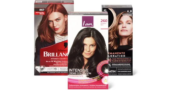 I am-, Kétec-, Schwarzkopf- und Syoss-Colorationen-Sortiment
