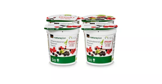 Jogurt des Monats: Coop Naturaplan Bio-Jogurt Johannisbeeren, 4 x 150 g