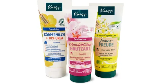 Kneipp-Duschen und -Bodylotions