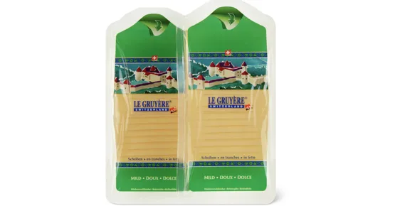Le Gruyère mild Scheiben, AOP, Duo-Pack