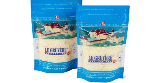 Le Gruyère Reibkäse, AOP, Duo-Pack