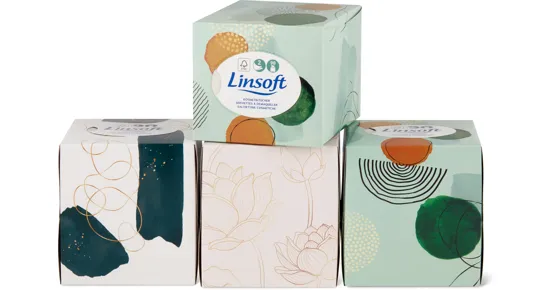 Linsoft Kosmetiktücher-Würfel, FSC®, 4er-Pack