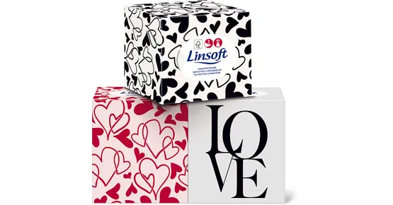 Linsoft-Taschen- sowie -Kosmetiktücher, FSC®, 3er-Pack