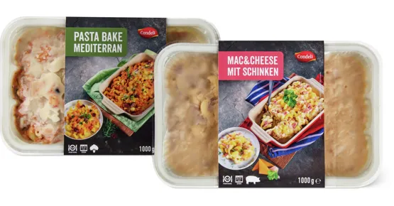 Mac & Cheese mit Schinken oder Pasta Bake Mediterran