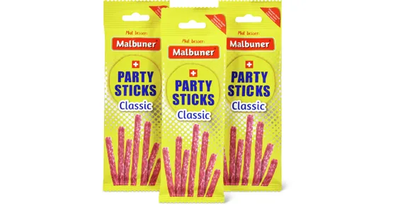 Malbuner Party Sticks, 3er-Pack
