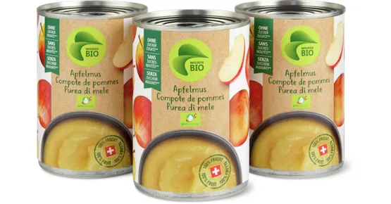 Migros Bio Apfelmus, 3er-Pack