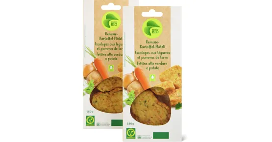 Migros Bio-Gemüse-Kartoffel-Plätzli oder -Crispy Tofu