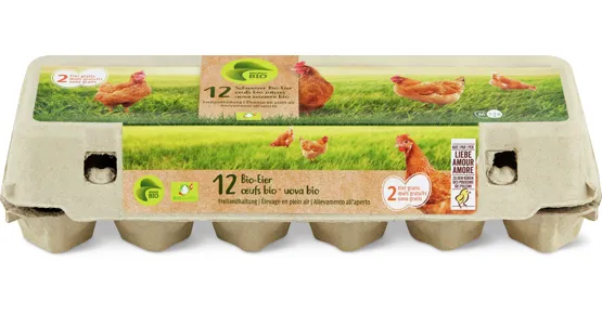 Migros Bio Schweizer Eier aus Freilandhaltung