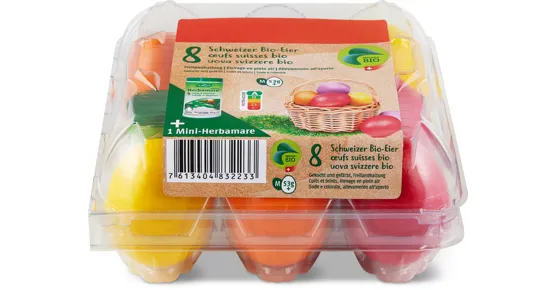 Migros Bio Schweizer Eier aus Freilandhaltung, mit Mini-Herbamare